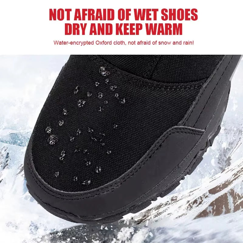 Men'S Winter Waterproof Insulated Shell Warm Inner Comfortable Outdoor Snow Boots