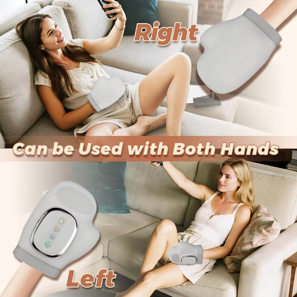 Smart Hand Massager Cordless Air Pressure Kneading Vibration Glove Carpal Tunnel Wrist Finger Palm Massage Device for Relaxation